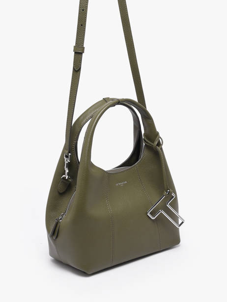 Small Leather Juliette Satchel Le tanneur Green juliette TJET1000 other view 2