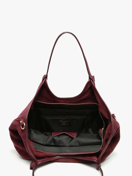Sac Porté épaule Velvet Caviar Cuir Milano Rouge velvet caviar VC241110 vue secondaire 3