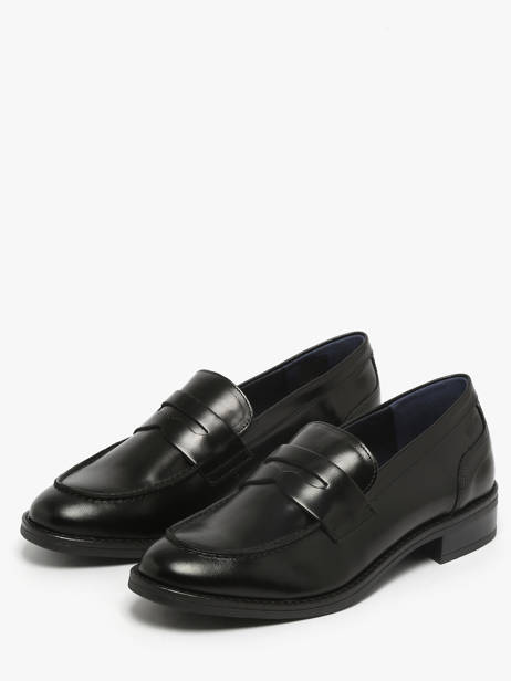 Moccasins Harvard In Leather Dorking Black women D8710 other view 1