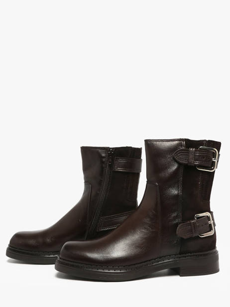 Bottines En Cuir Mjus Marron women L93203 vue secondaire 2