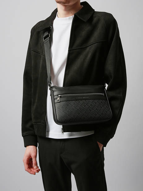 Sac Bandoulière Tommy hilfiger Noir monogram AM13577 vue secondaire 1
