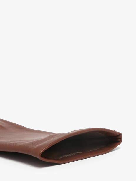 Gloves Isotoner Brown women gloves 68285 other view 1