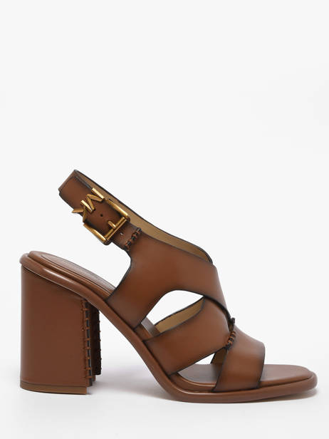 Sandales à Talon En Cuir Michael kors Marron women VHS3L230
