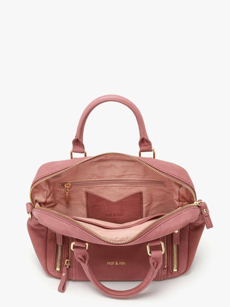 Sac Bandoulière Baby Macy Cuir Nat et nin Rose vintage BABYMACY vue secondaire 3