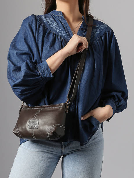 Sac Bandoulière Seam Cuir Basilic pepper Marron seam BSEA01 vue secondaire 1