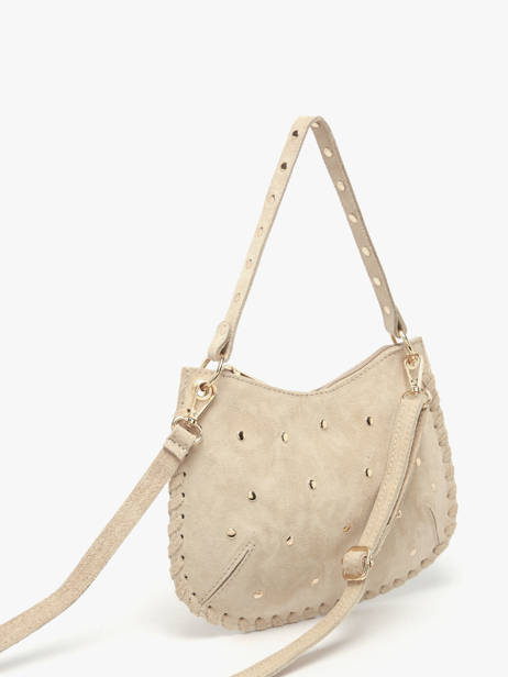 Sac Porté épaule Velvet Cuir Milano Beige velvet VE25116 vue secondaire 2