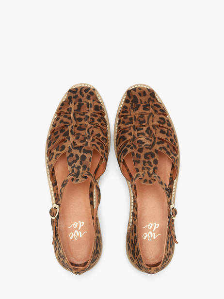 Sandales En Cuir We do Marron women 45255A46 vue secondaire 3