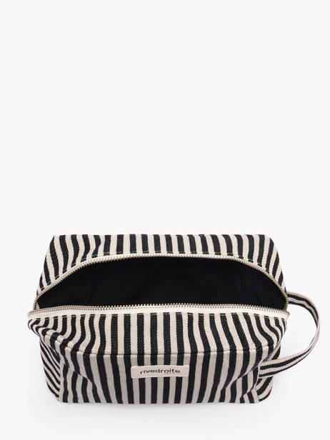 La Trousse Tournelles Xl Striped Coton Recyclé Rivedroite Noir spring striped TOUXLSTR vue secondaire 1