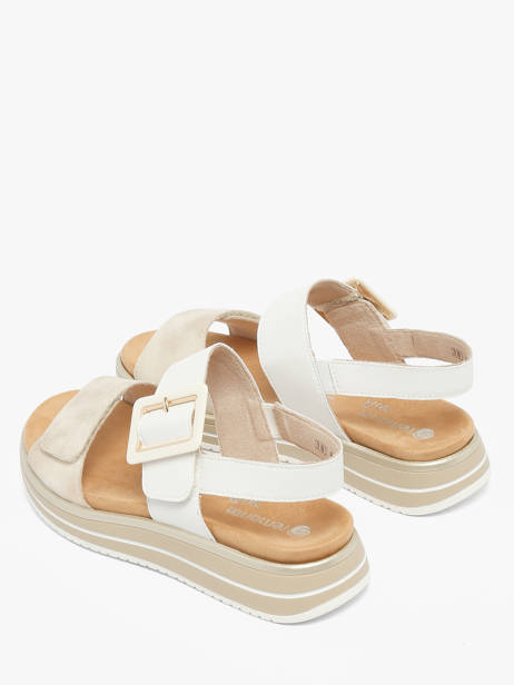 Sandales En Cuir Remonte Blanc women 80 vue secondaire 2