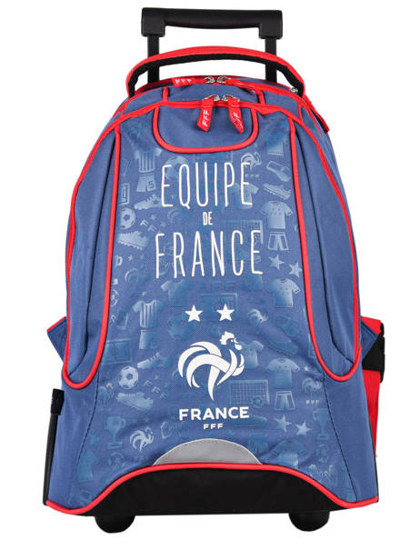 Sac à Dos à Roulettes 2 Compartiments Federat. france football Bleu equipe de france 203X204R