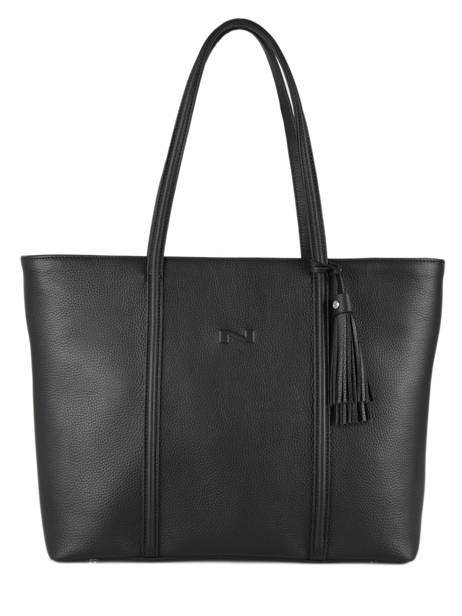 Sac Porté épaule Nathan Cuir Nathan baume Noir nathan 1