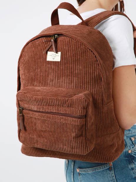 Sac à Dos 1 Compartiment Roxy Marron back to school RJBP4653 vue secondaire 1